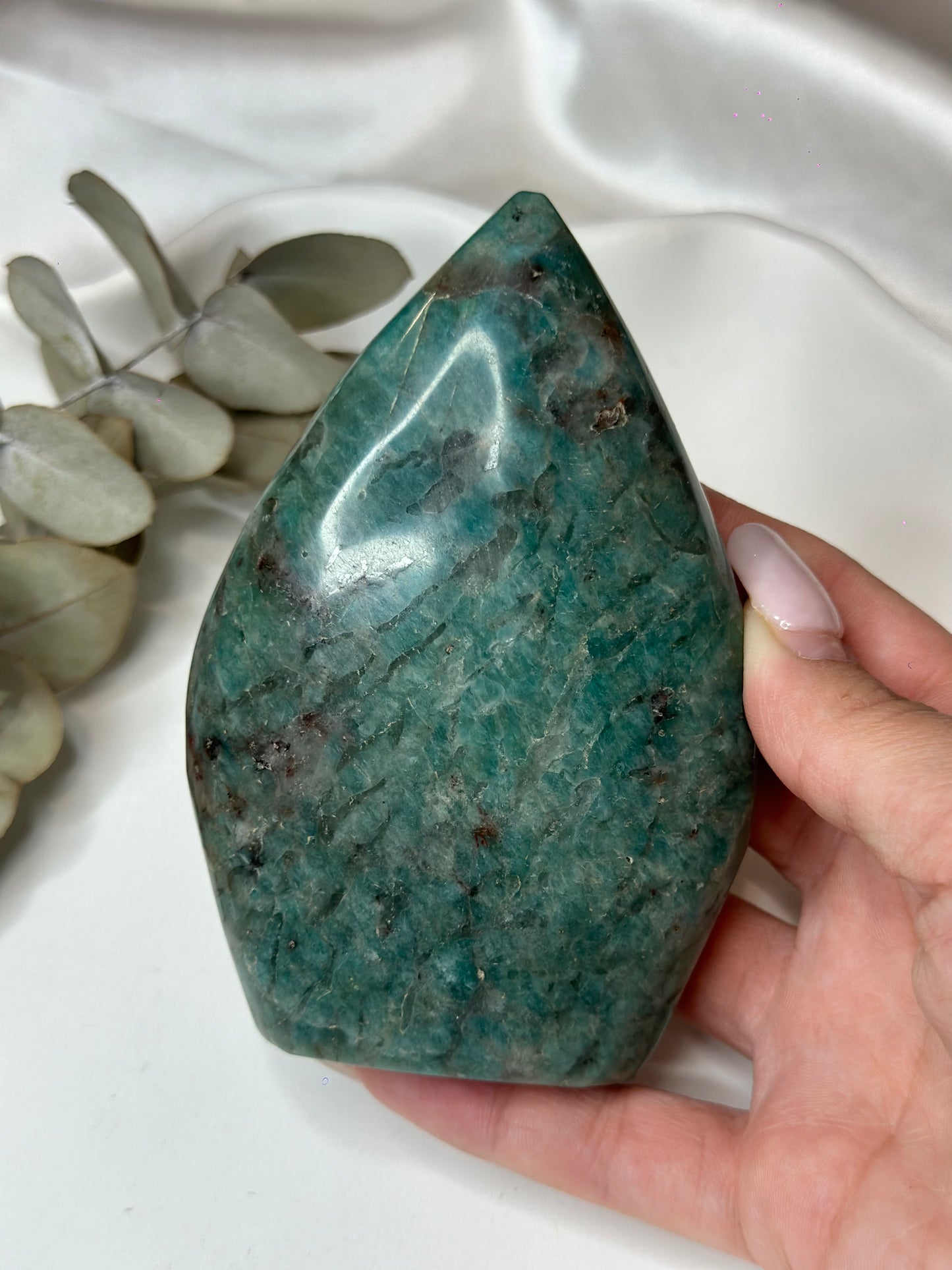 Amazonite x Smoky Quartz Flame
