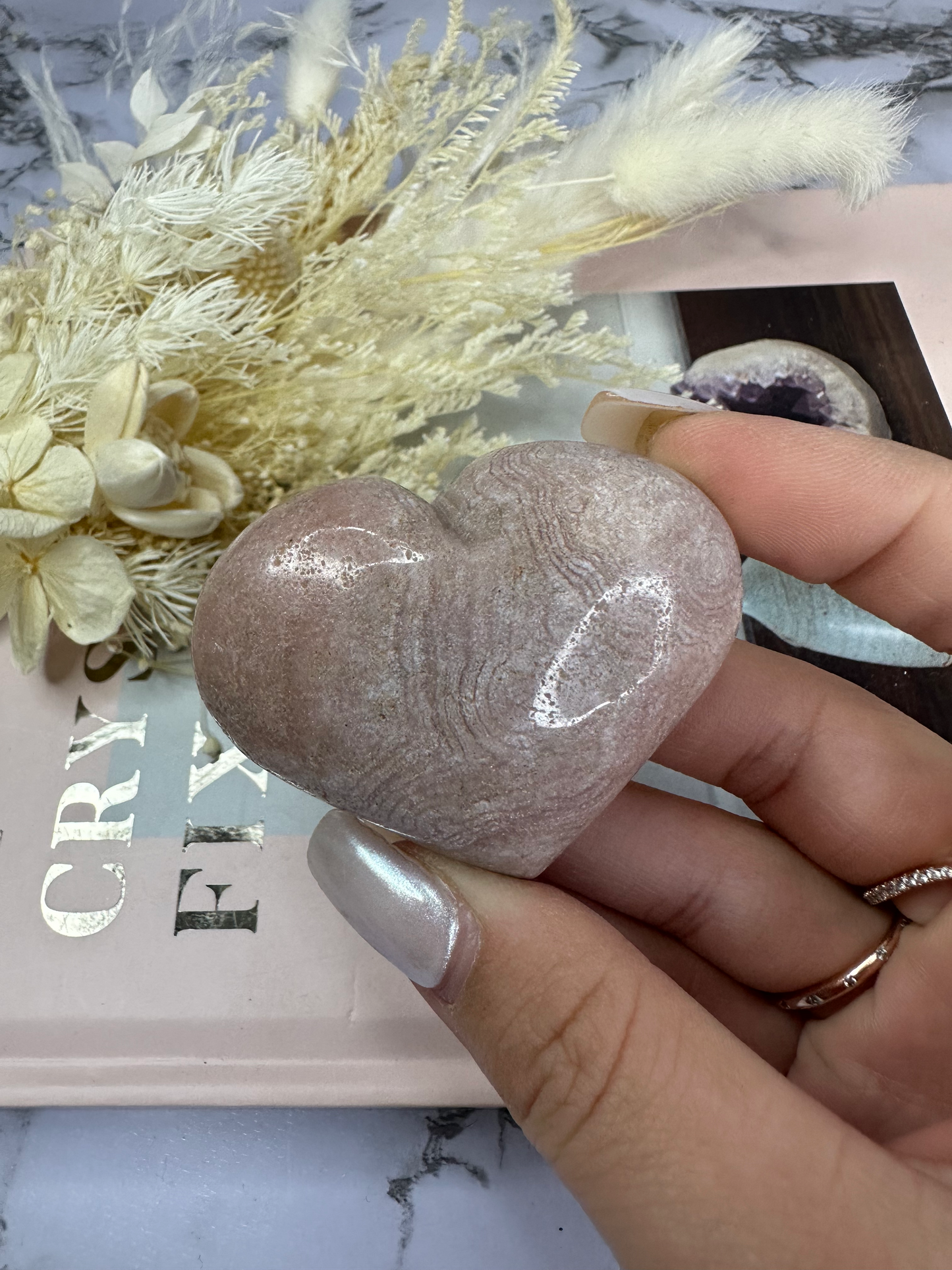 Pink Amethyst Heart #2