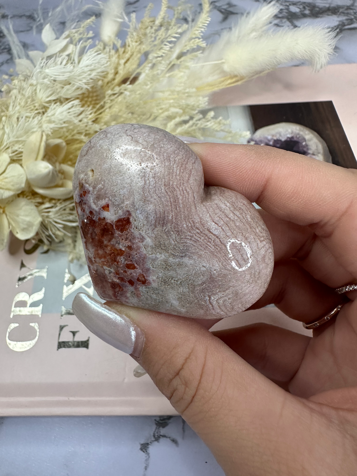 Pink Amethyst Heart #2