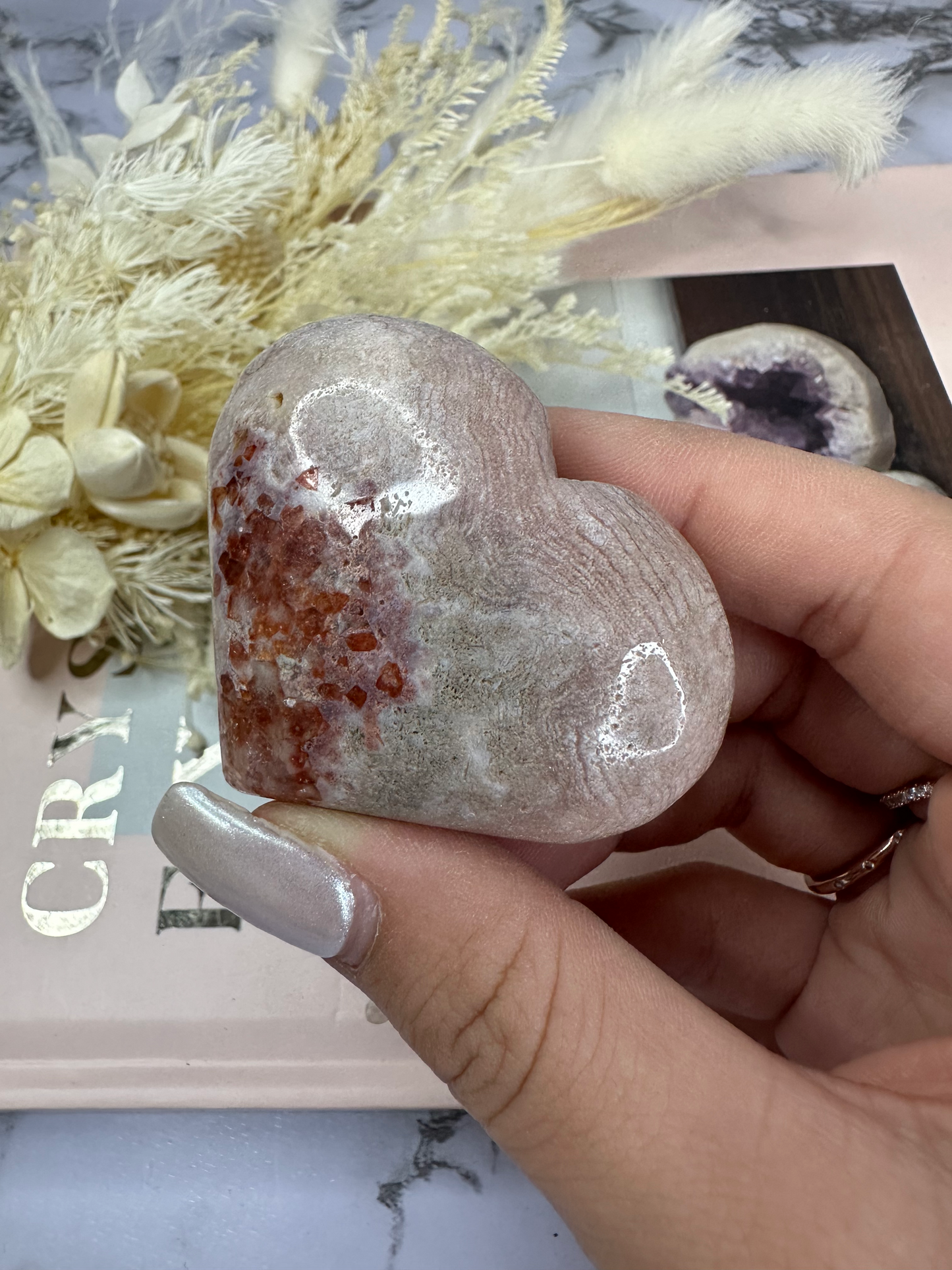 Pink Amethyst Heart #2