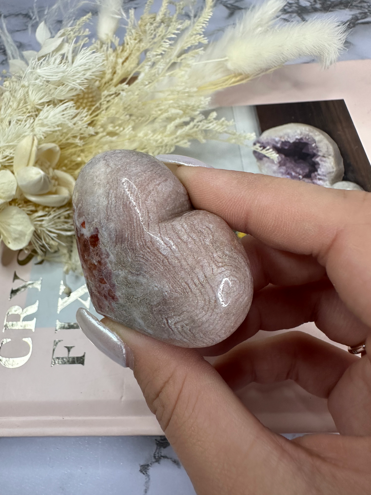 Pink Amethyst Heart #2