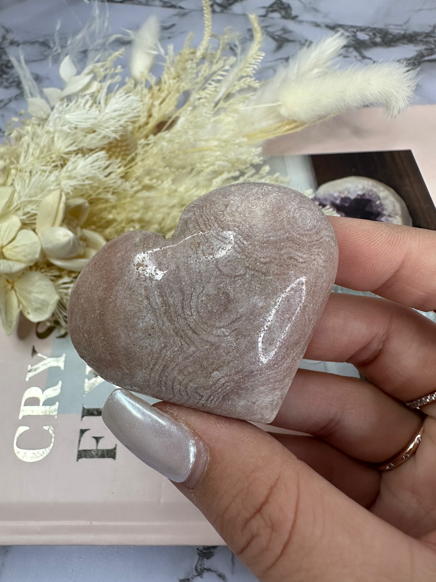 Pink Amethyst Heart #2