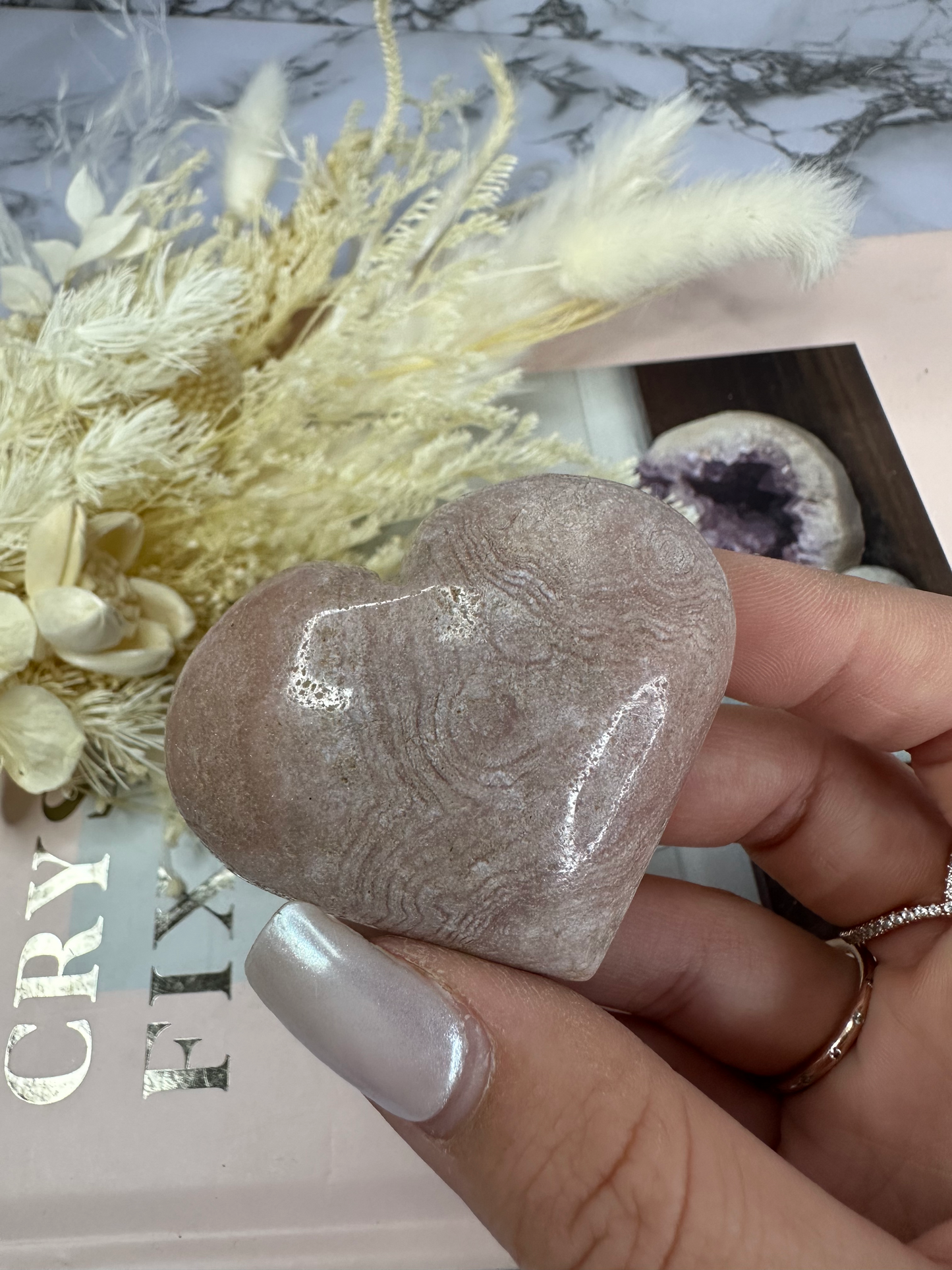 Pink Amethyst Heart #2