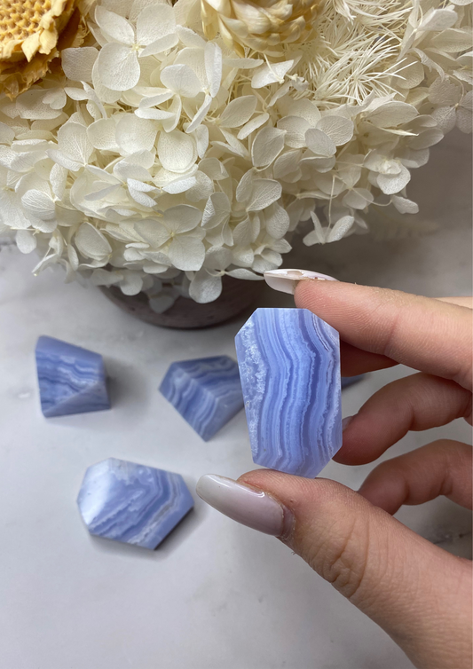 Blue Lace Agate Mini Freeforms (high quality)