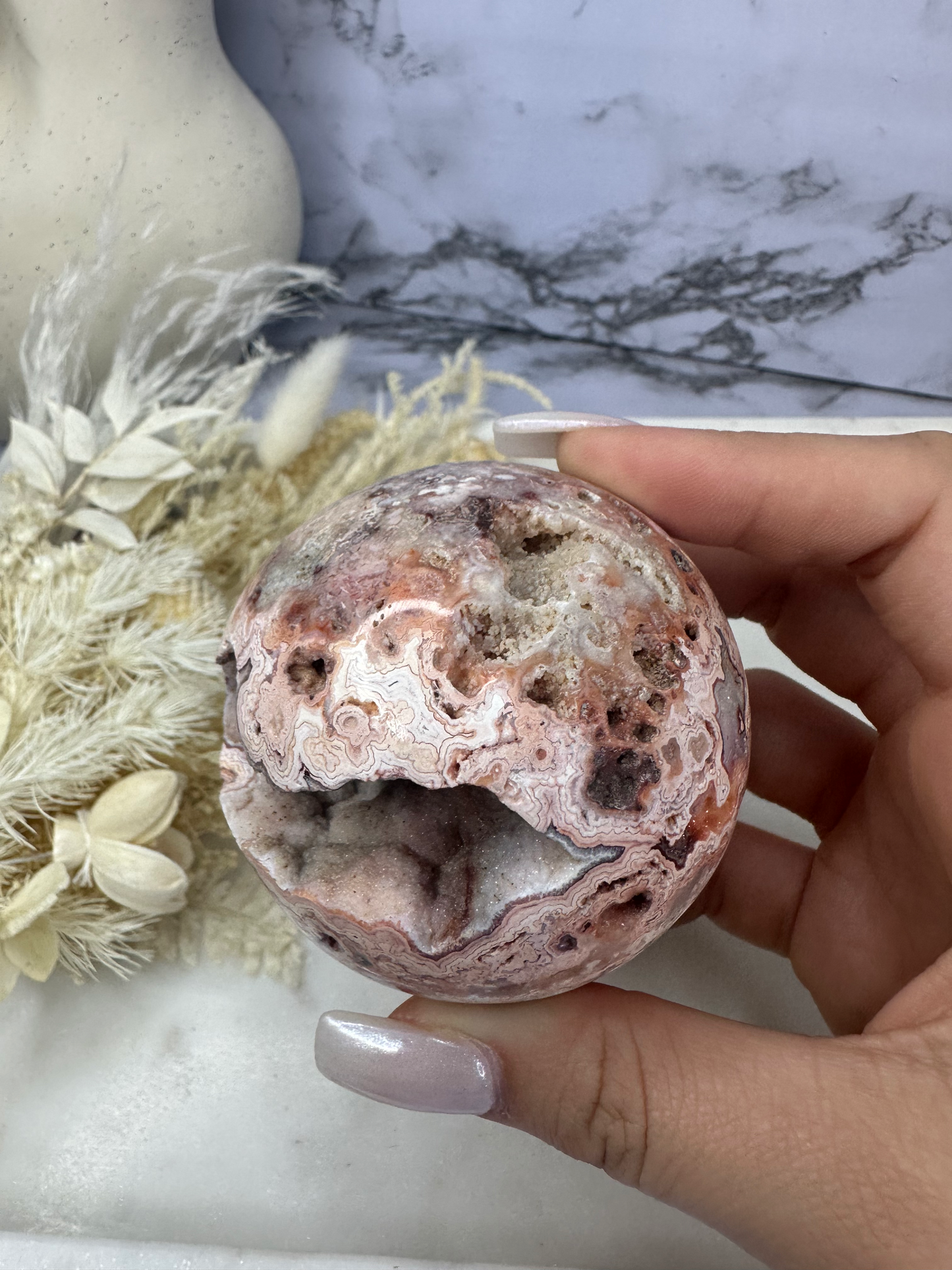 Crazy Lace Agate Sphere