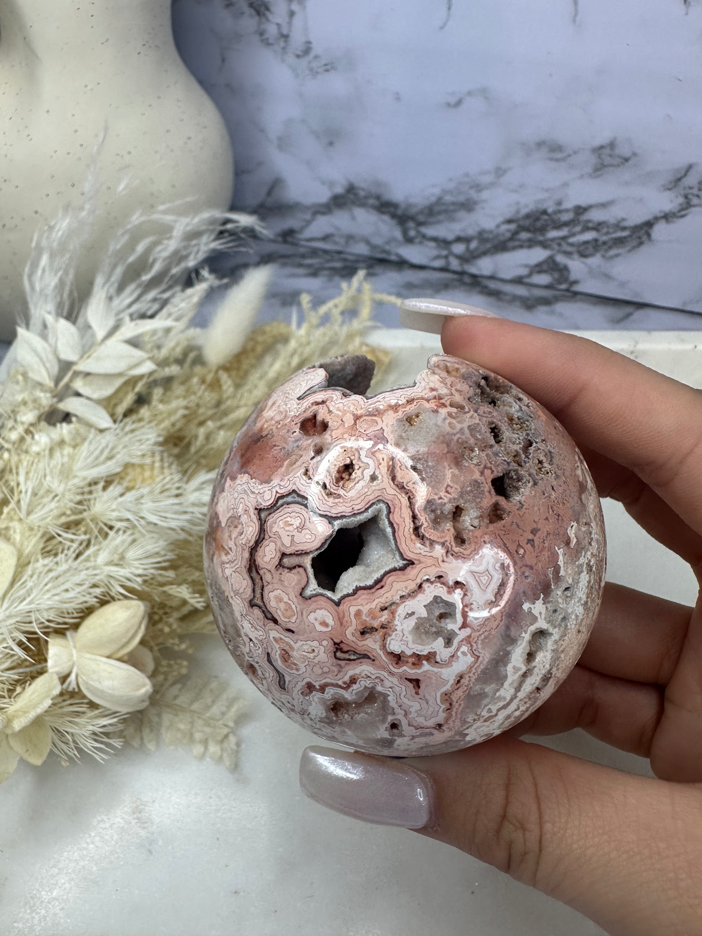 Crazy Lace Agate Sphere