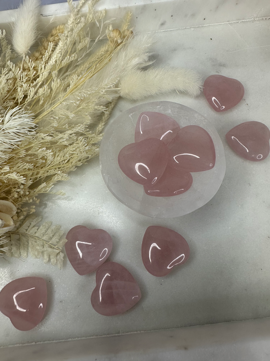 Rose Quartz Mini Hearts