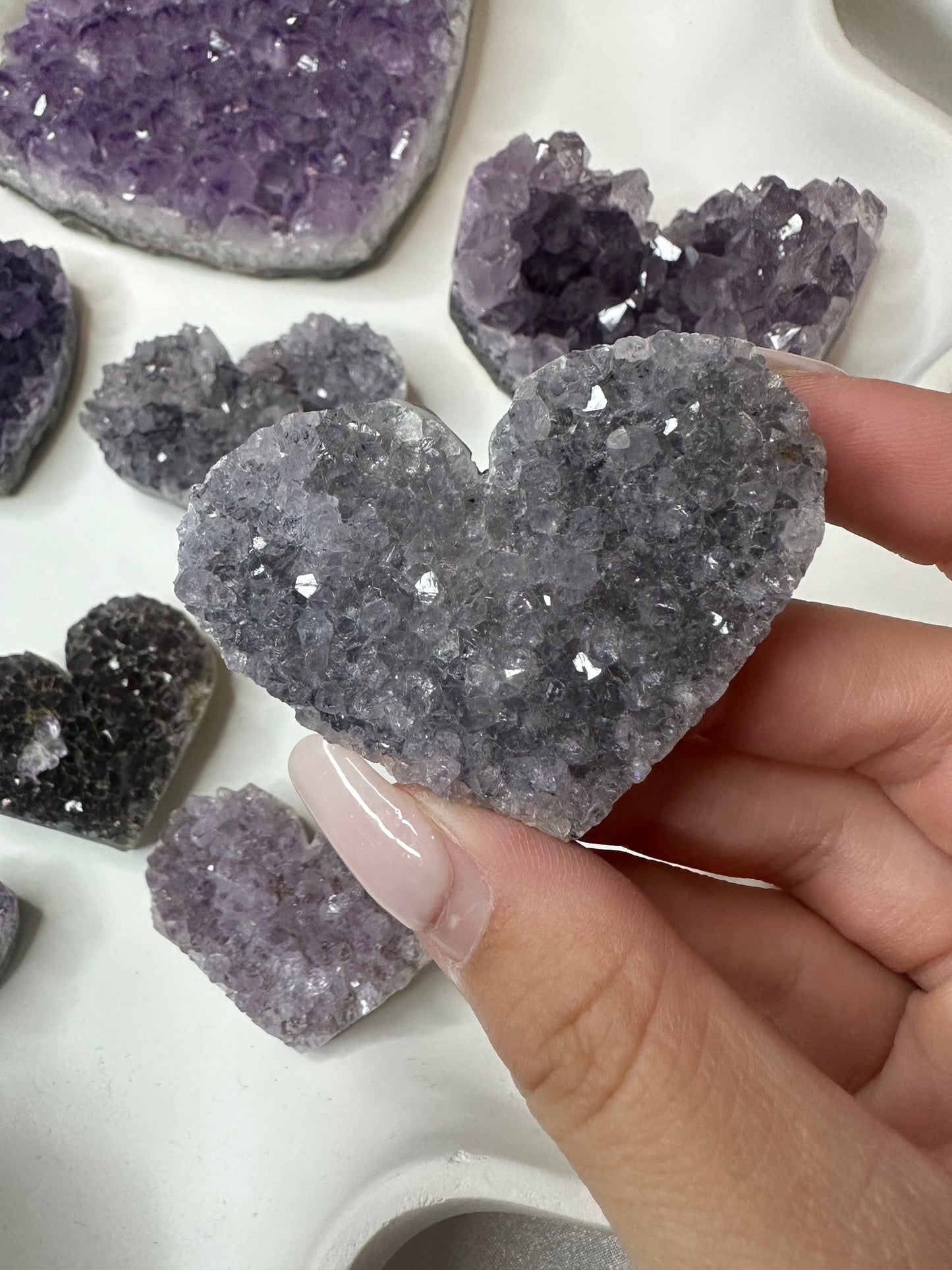 Amethyst Heart Clusters (Choose Your Own)