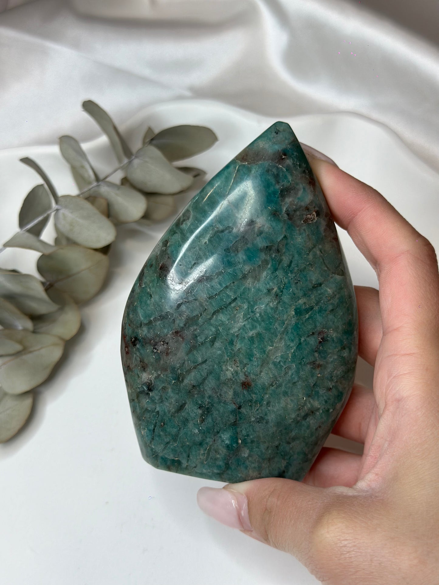 Amazonite x Smoky Quartz Flame