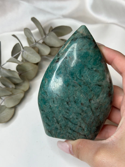 Amazonite x Smoky Quartz Flame