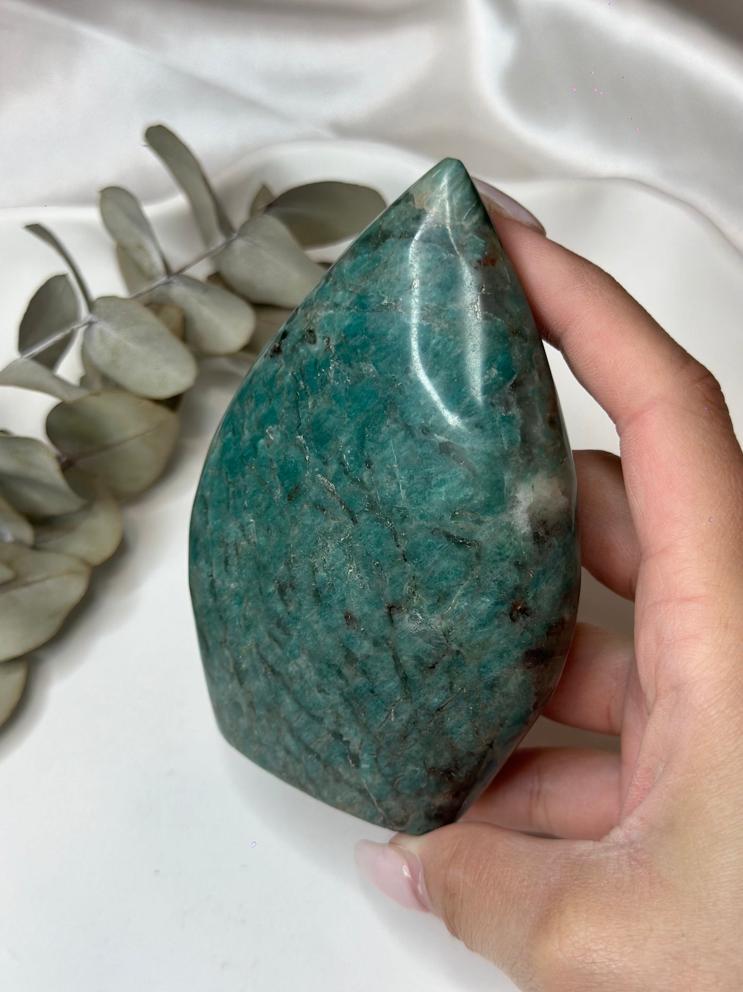 Amazonite x Smoky Quartz Flame