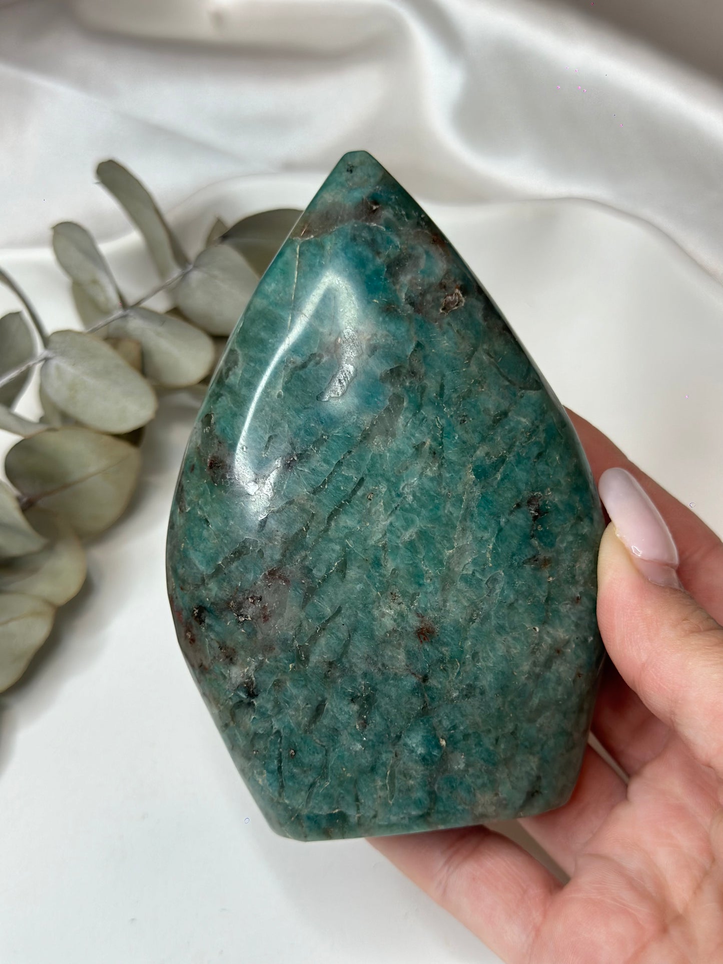 Amazonite x Smoky Quartz Flame