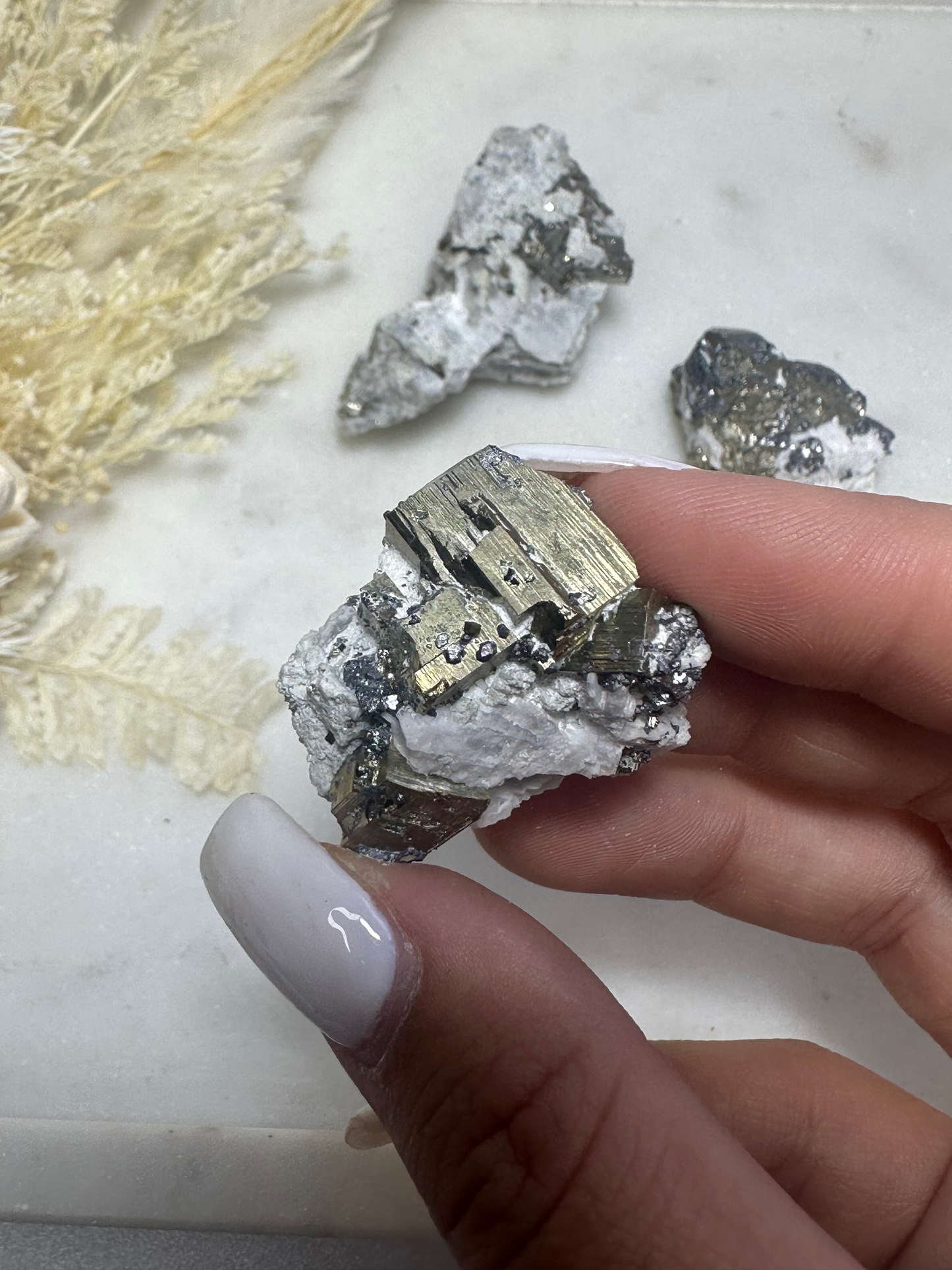 Pyrite with Calcite and Galena Clusters (Choose Your Own)