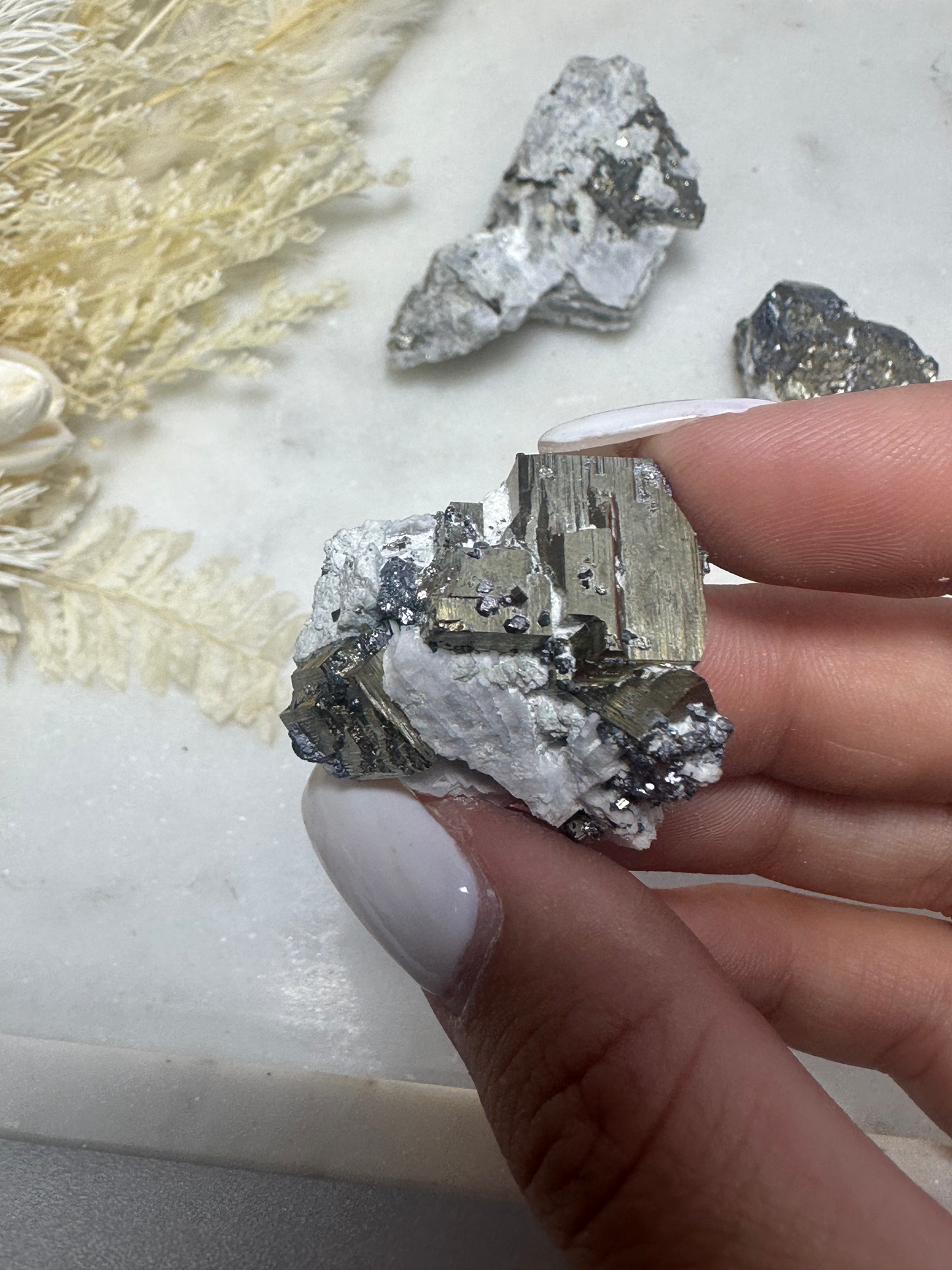 Pyrite with Calcite and Galena Clusters (Choose Your Own)