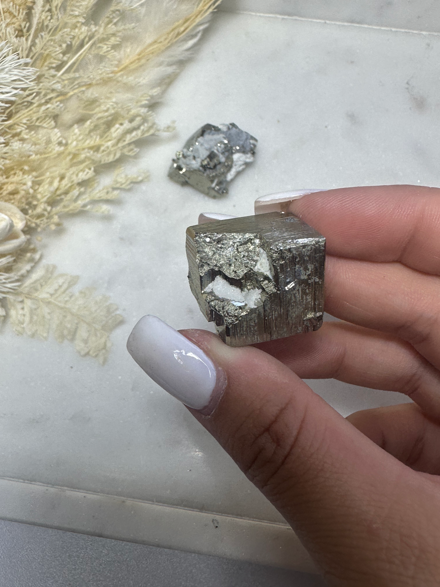 Pyrite Cubes with Calcite Inclusions (Choose Your Own)