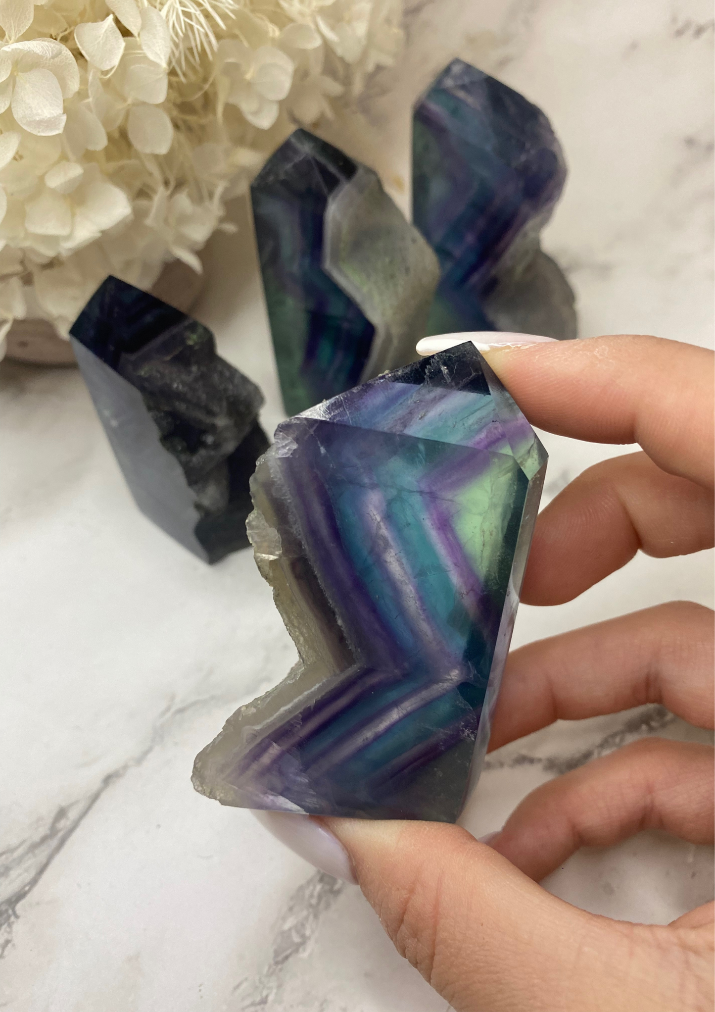 Druzy Fluorite M Towers (Choose Your Own)