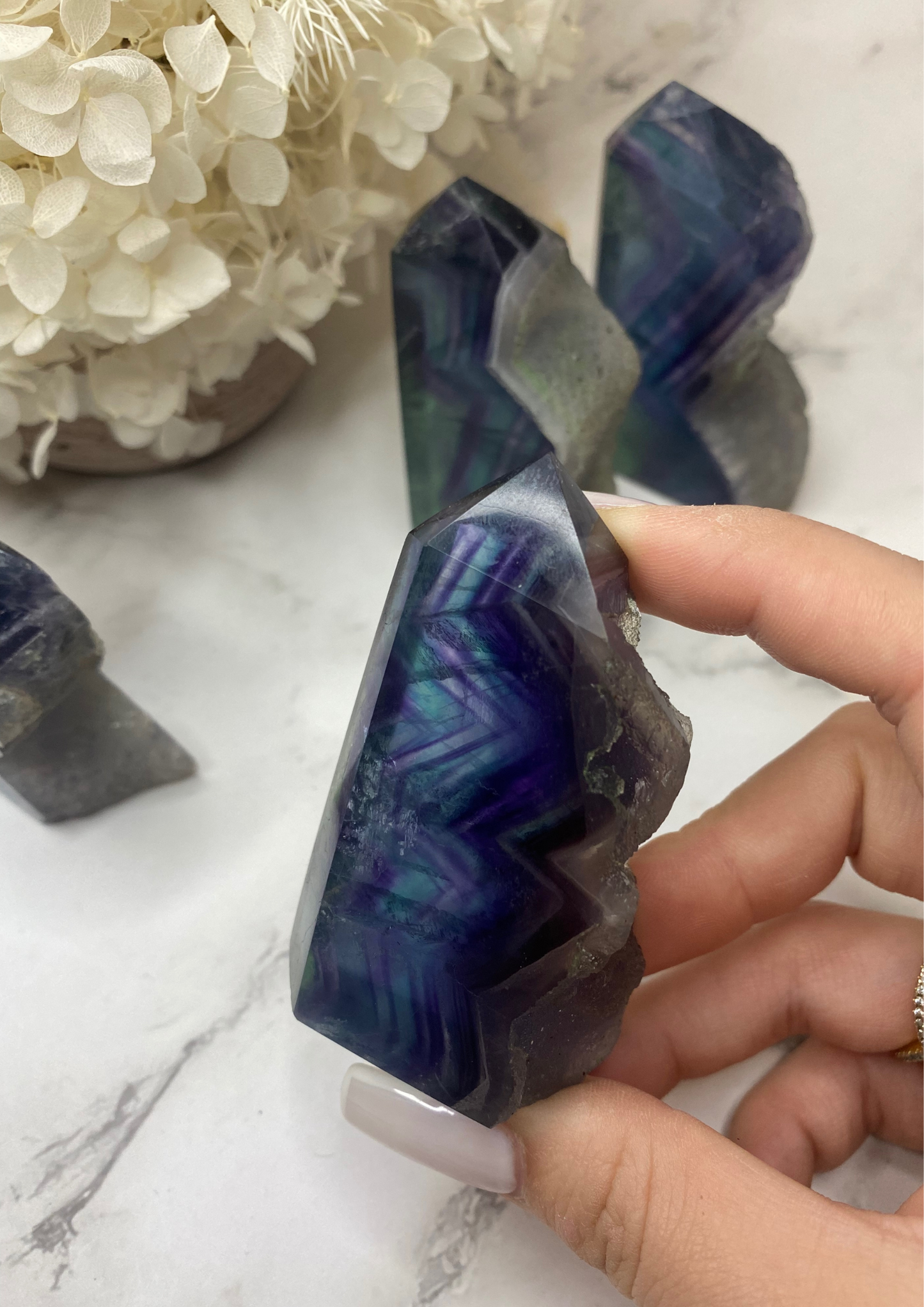 Druzy Fluorite M Towers (Choose Your Own)