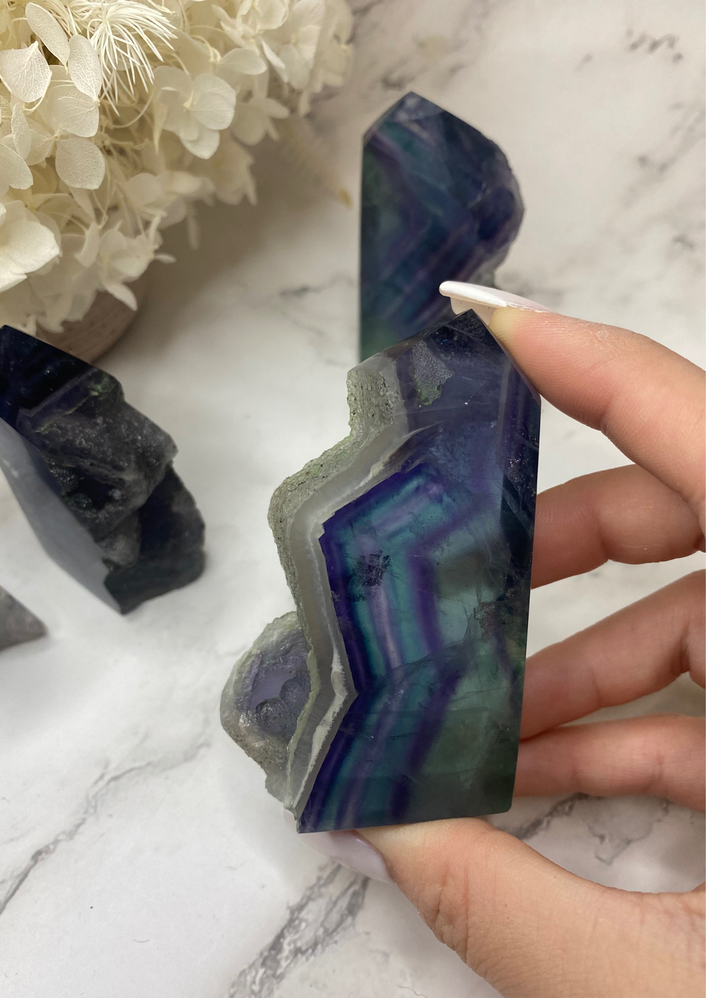 Druzy Fluorite M Towers (Choose Your Own)