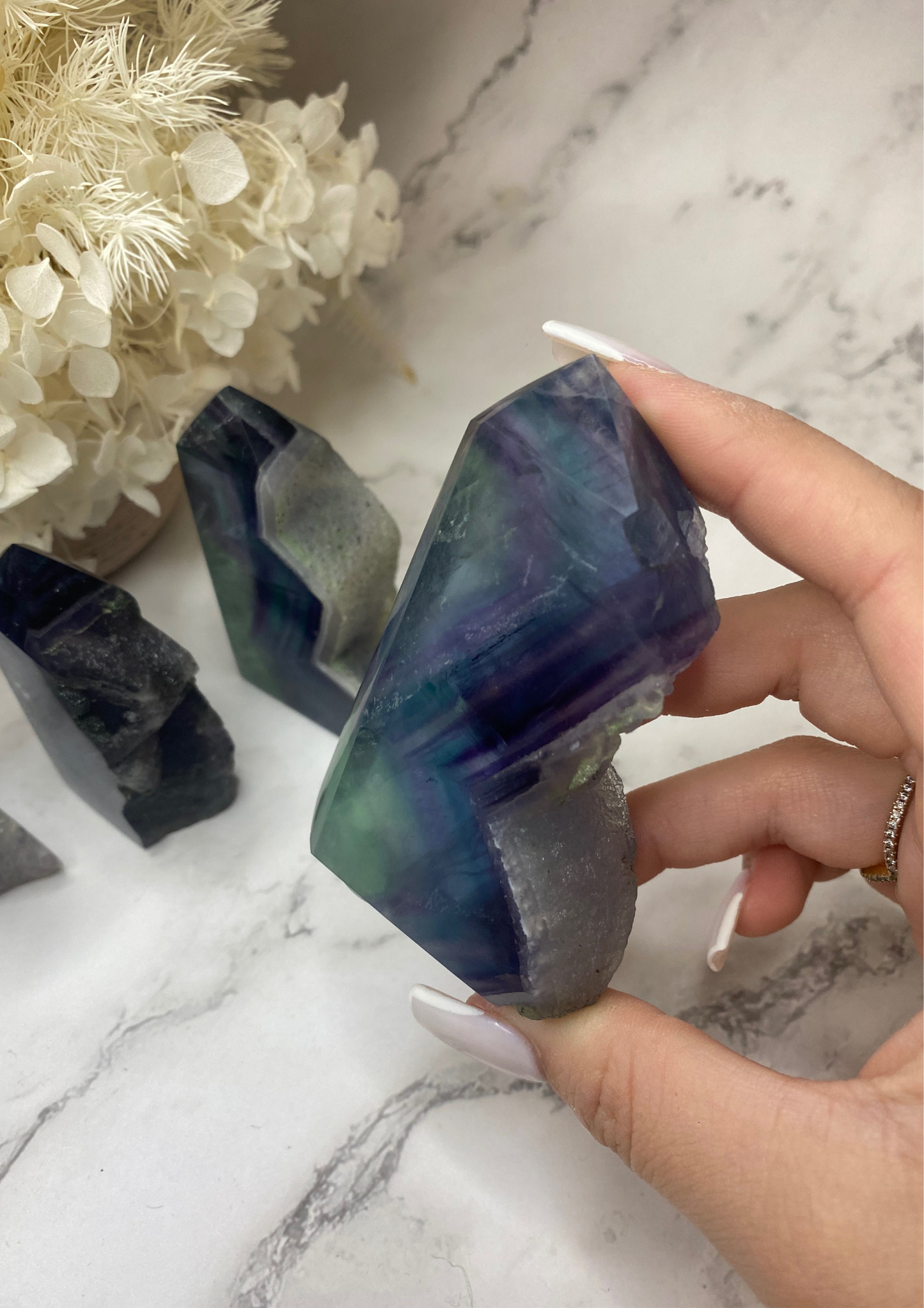 Druzy Fluorite M Towers (Choose Your Own)