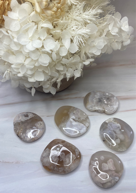 Flower Agate Palmstones