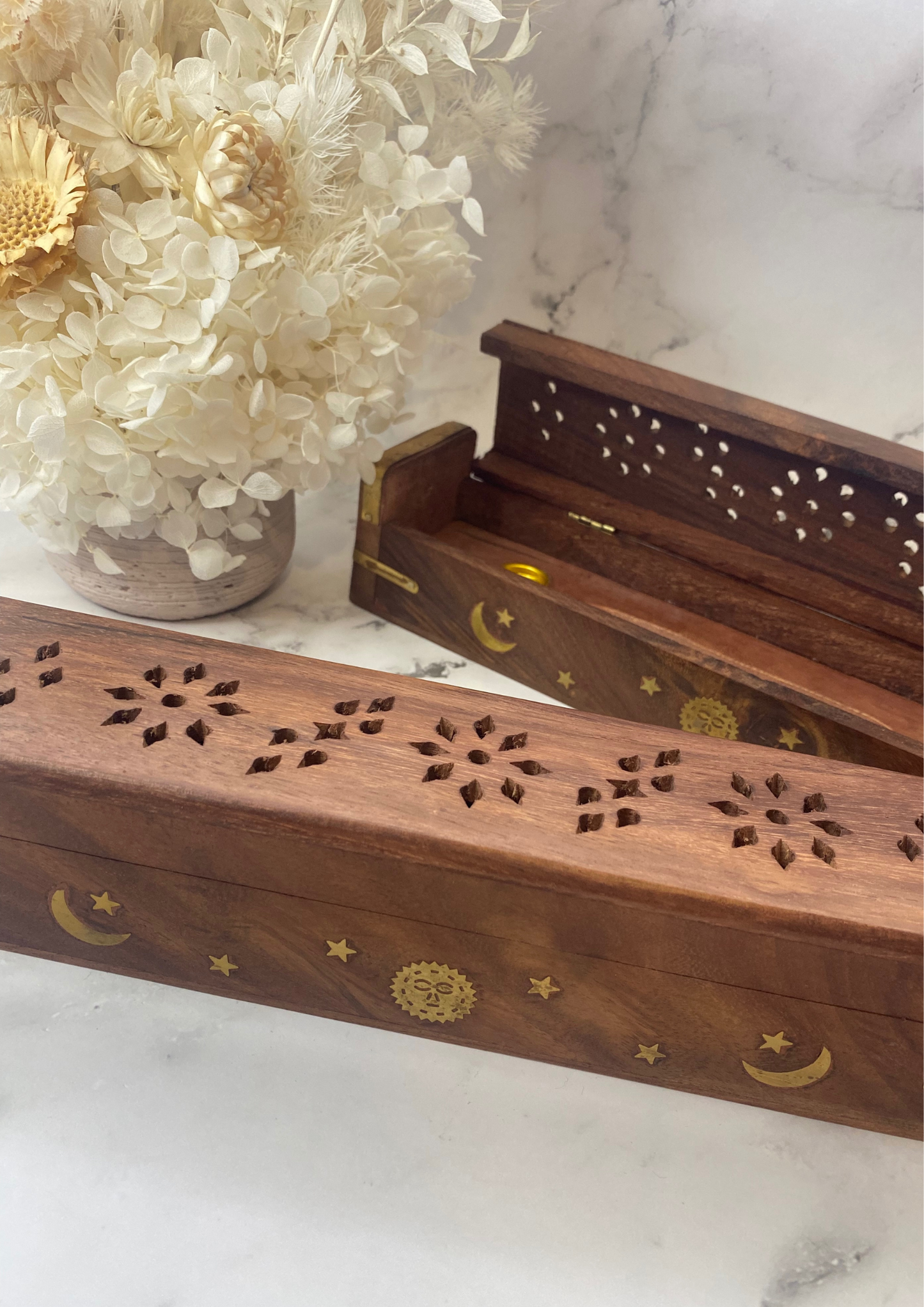 Wooden Incense Stick & Cone Box