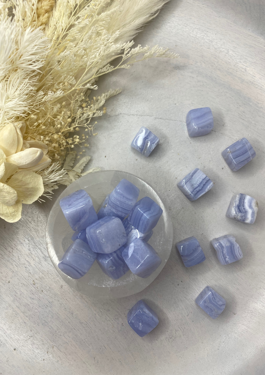 Blue Lace Agate Mini Cubes (Two Sizes Available)