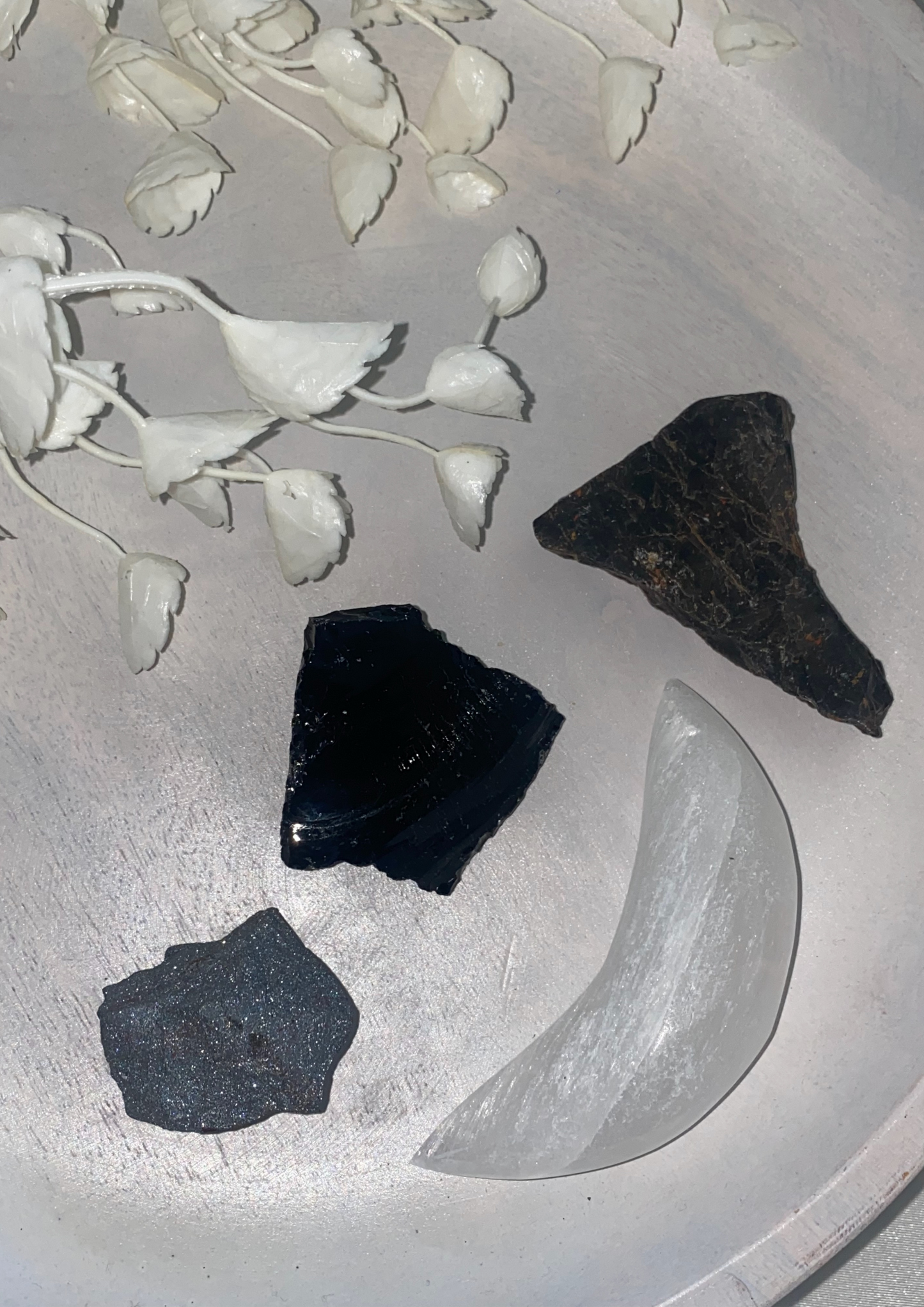 Grounding and Protection Kit with Selenite Moon