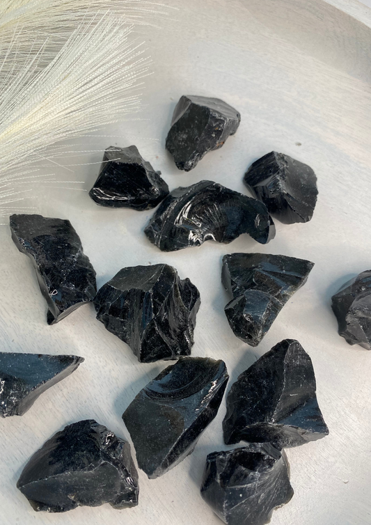 Black Obsidian Raw Chunks