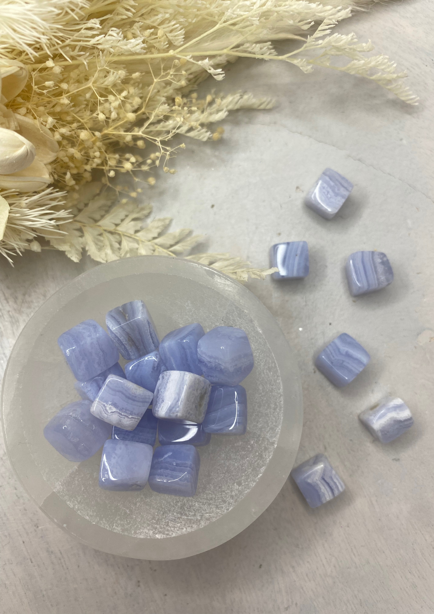 Blue Lace Agate Mini Cubes (Two Sizes Available)