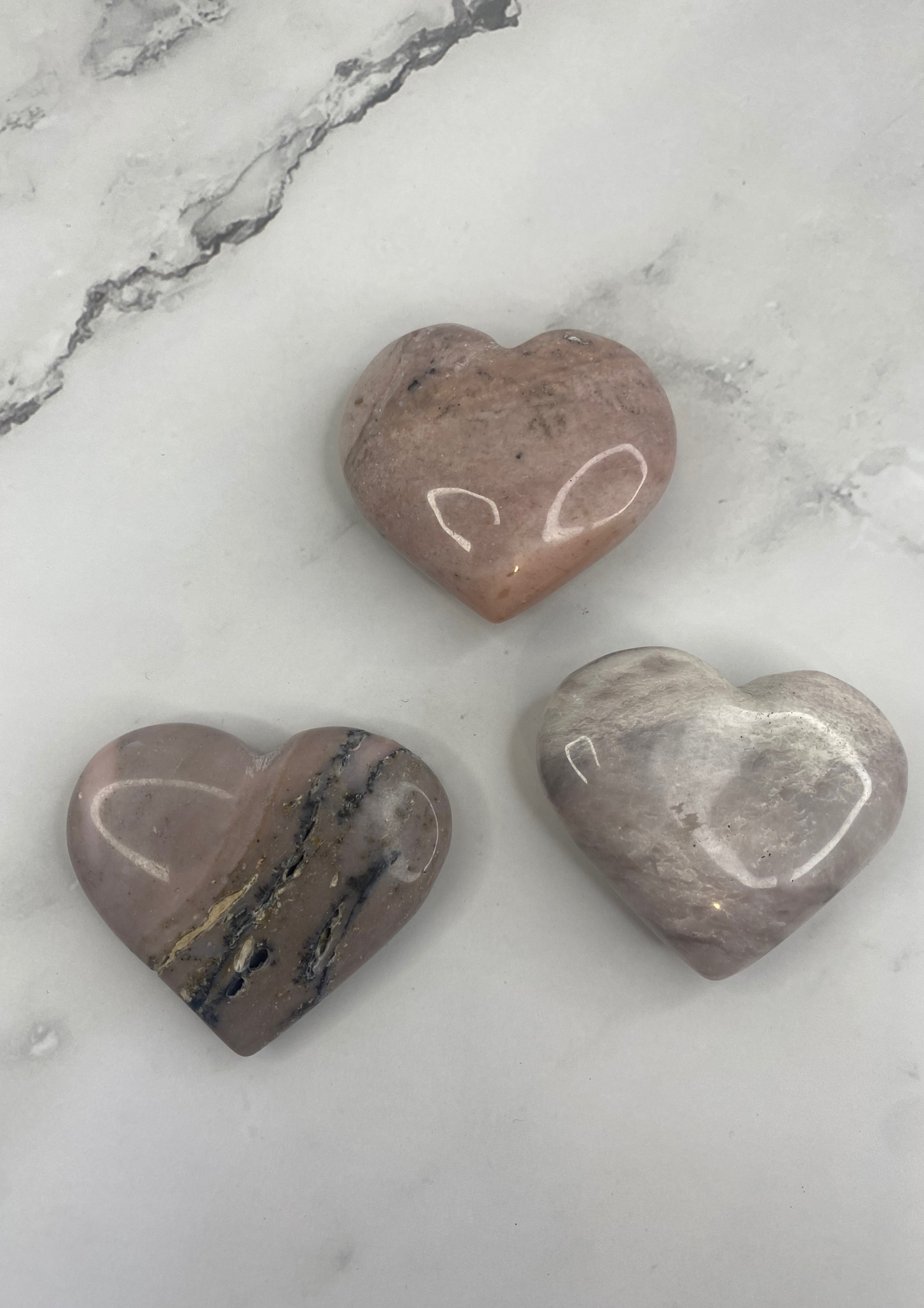 Pink Opal Hearts (pick your own)