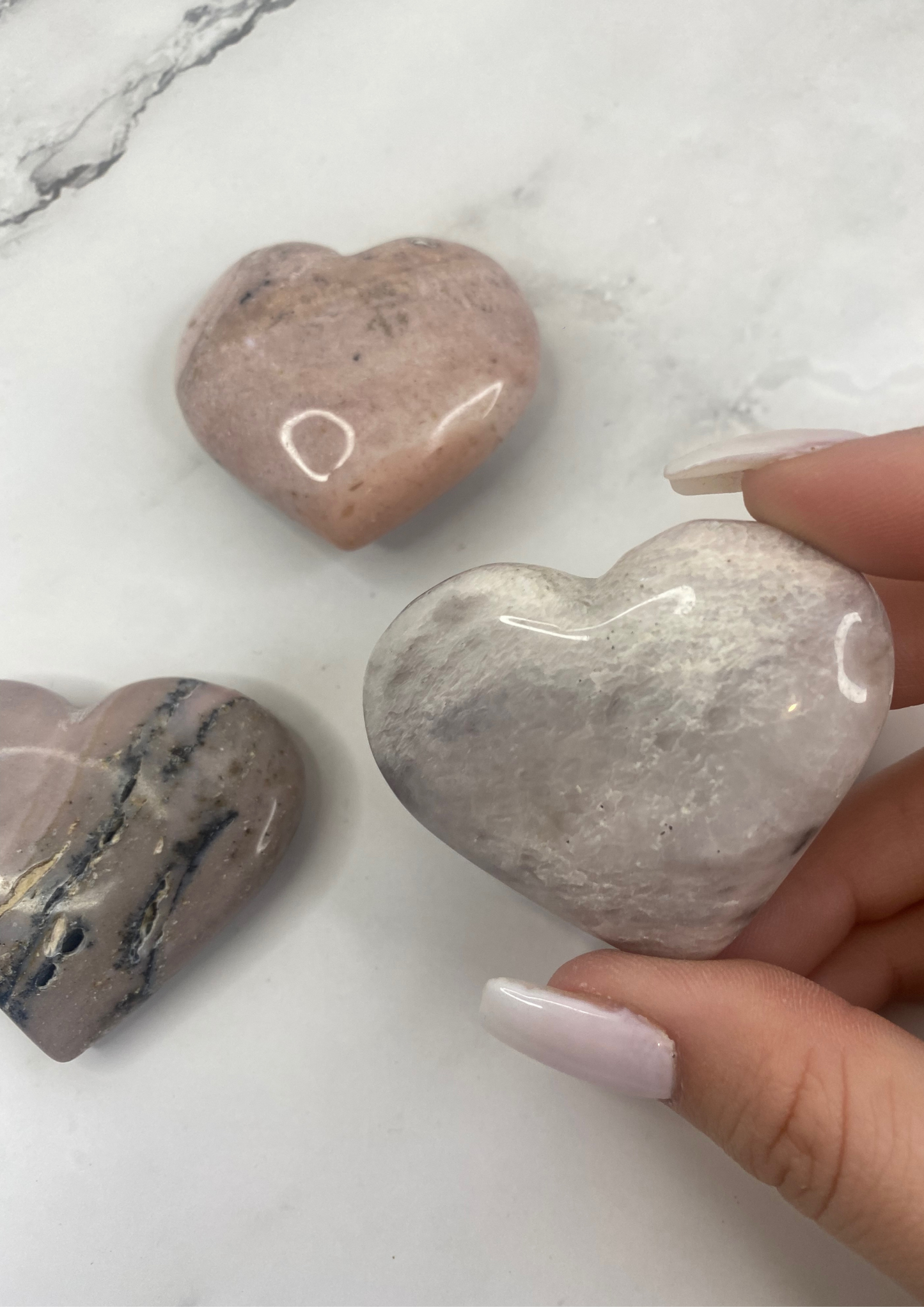 Pink Opal Hearts (pick your own)