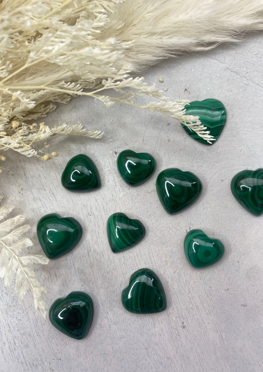 Malachite Mini Hearts