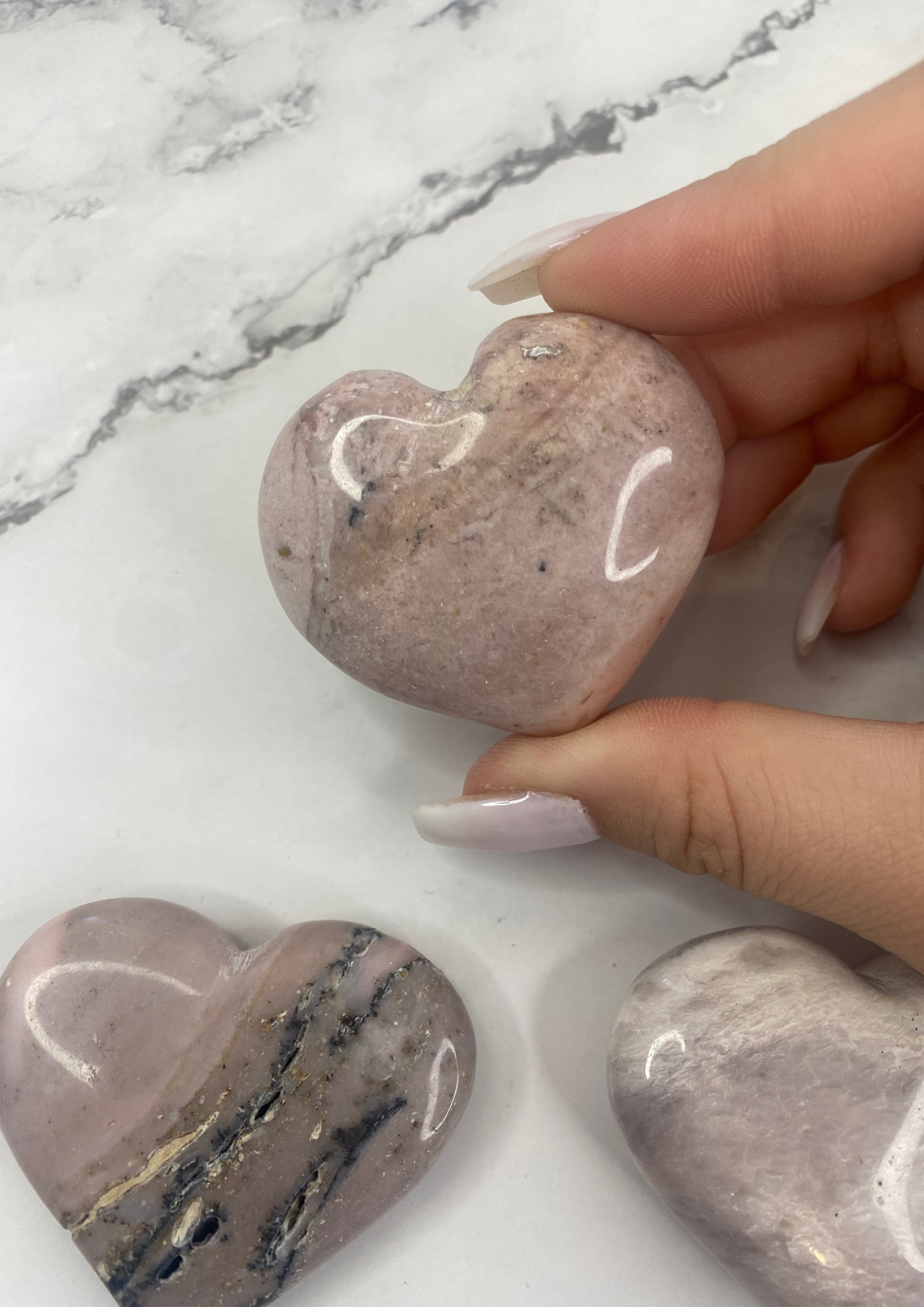 Pink Opal Hearts (pick your own)