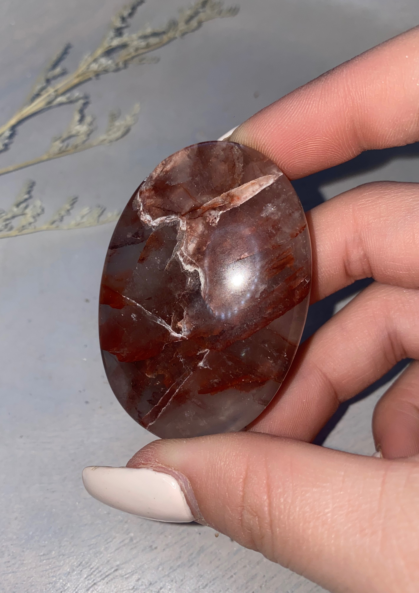 Fire Quartz Palmstone