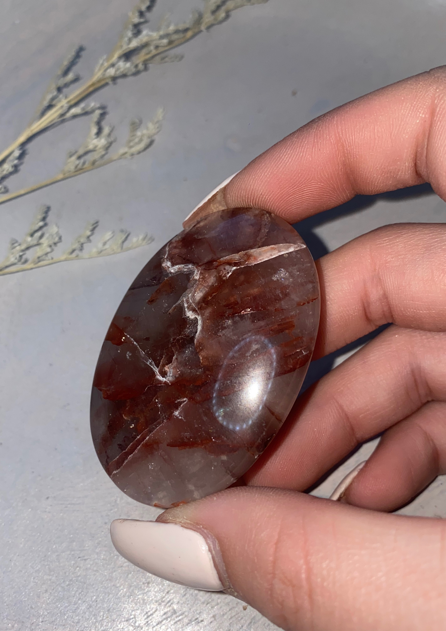 Fire Quartz Palmstone