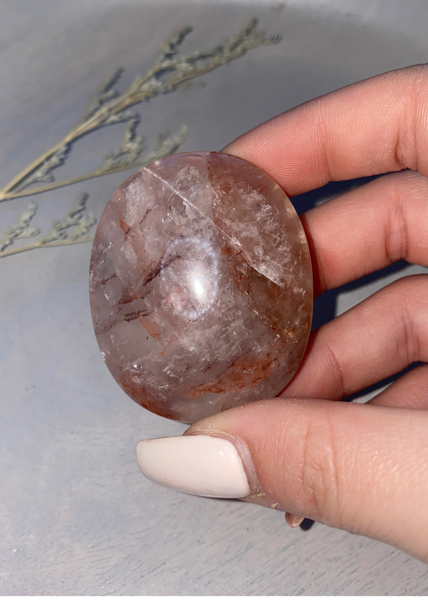 Fire Quartz Palmstone