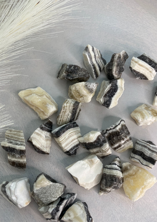 Zebra Calcite Small Raw Chunks