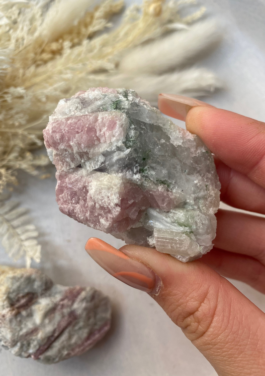 Pink Tourmaline Med Raw Pieces (Choose Your Own)