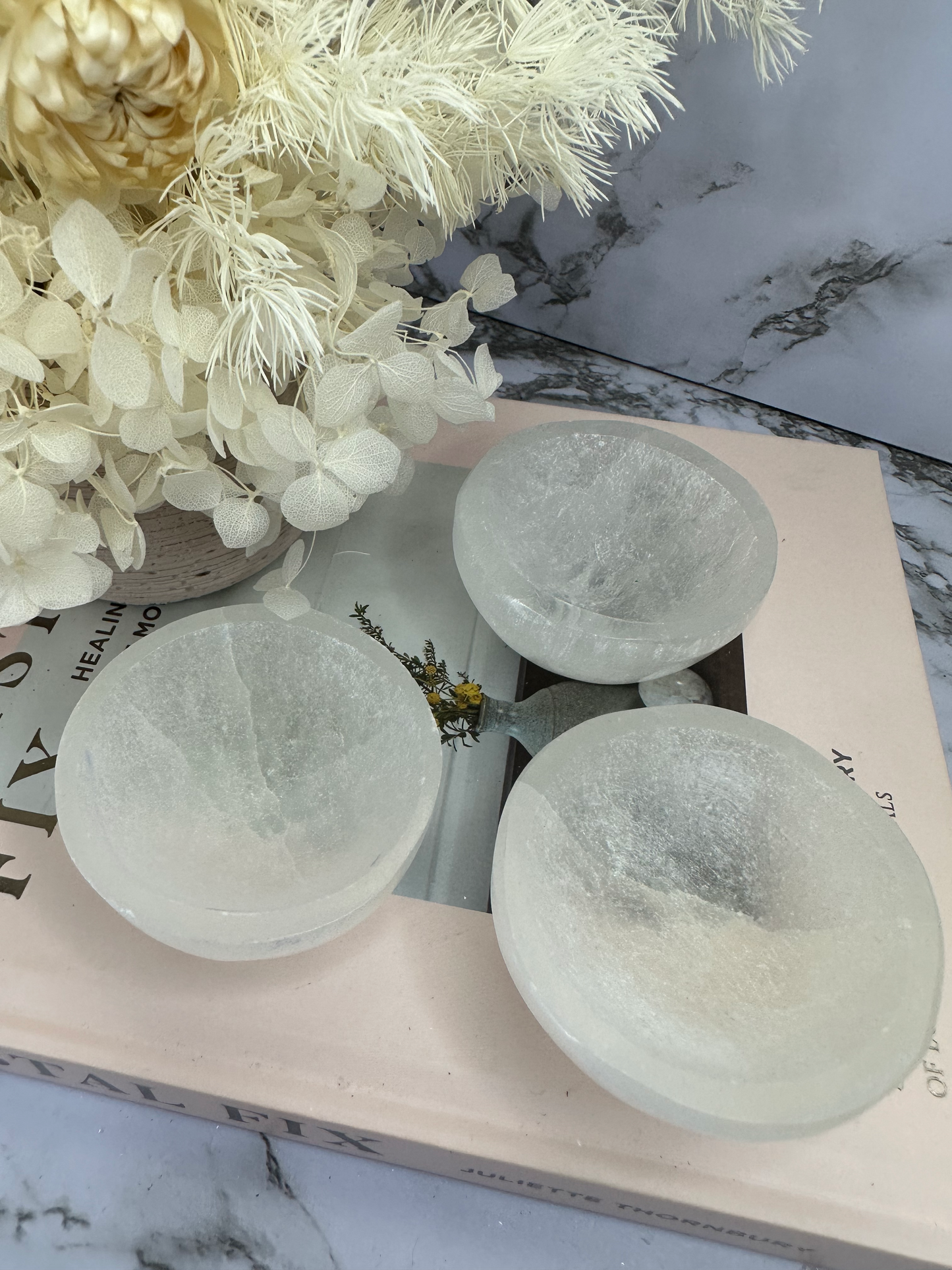 Selenite Mini Round Bowl