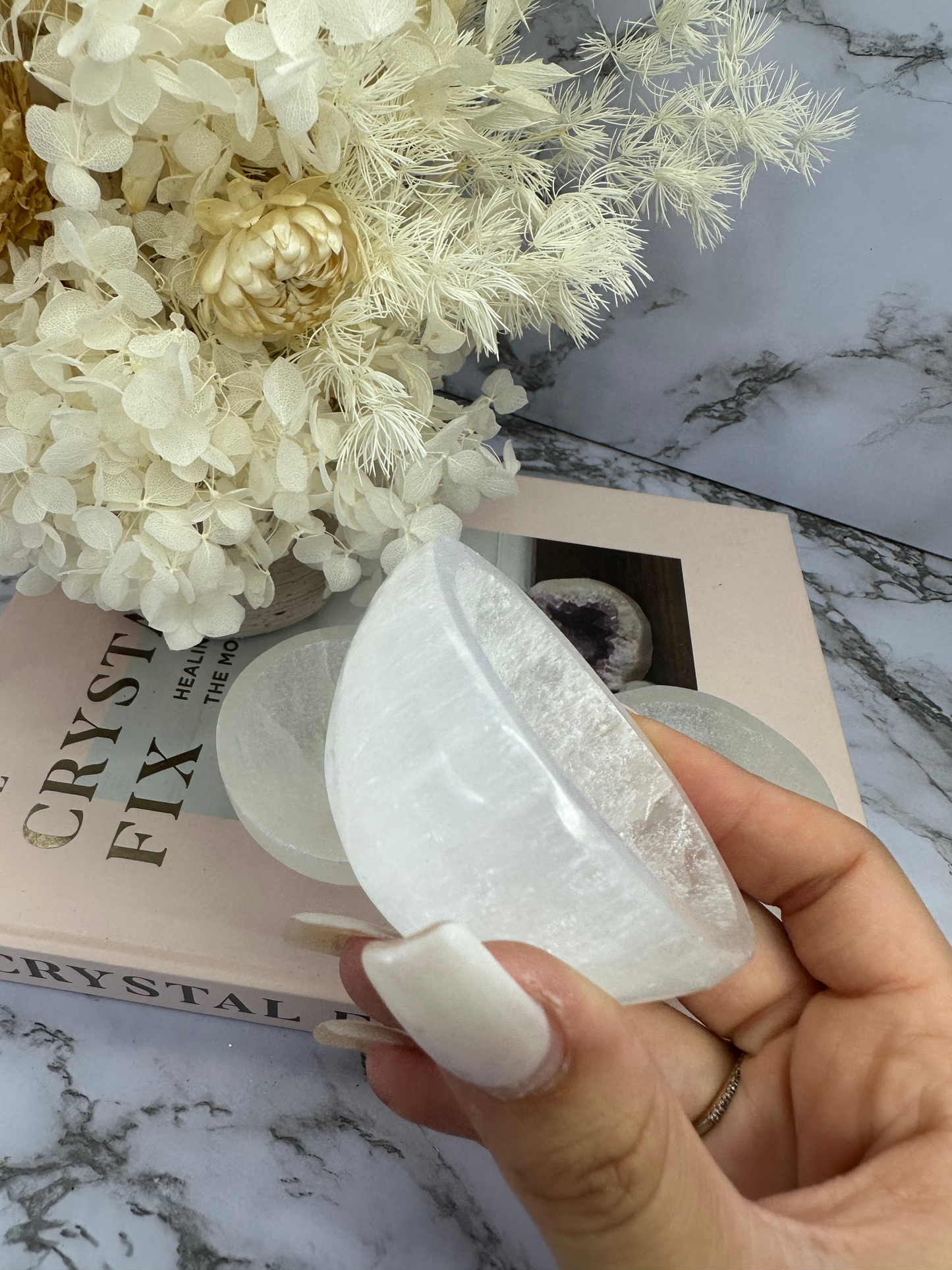 Selenite Mini Round Bowl