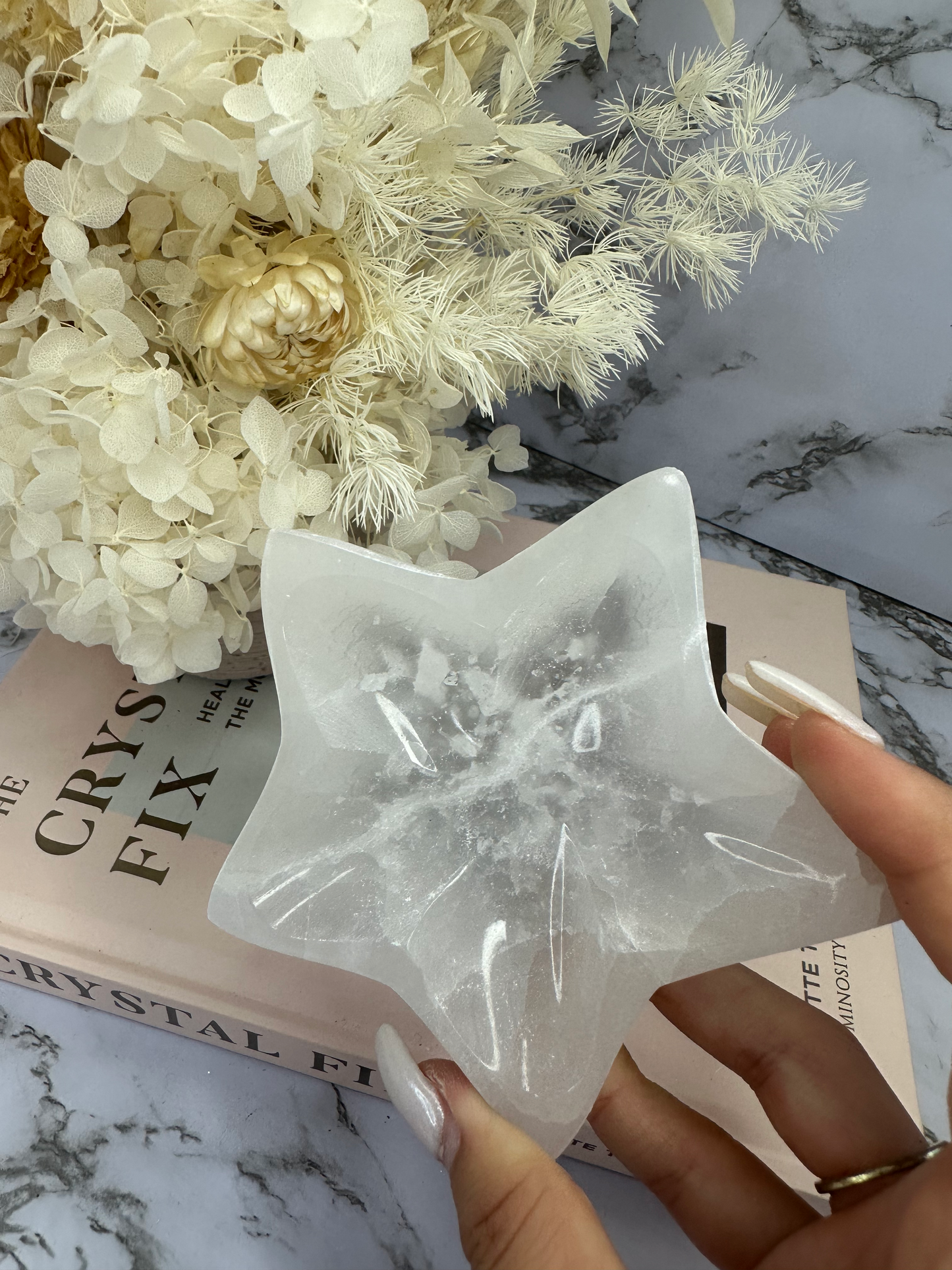 Selenite Star Bowl