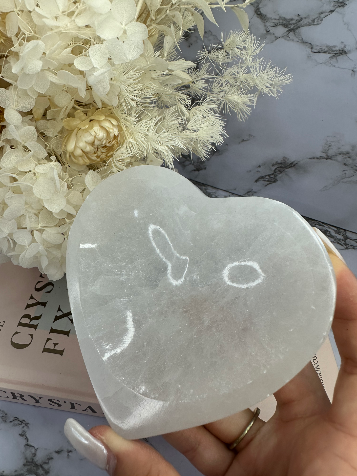 Selenite Heart Bowl