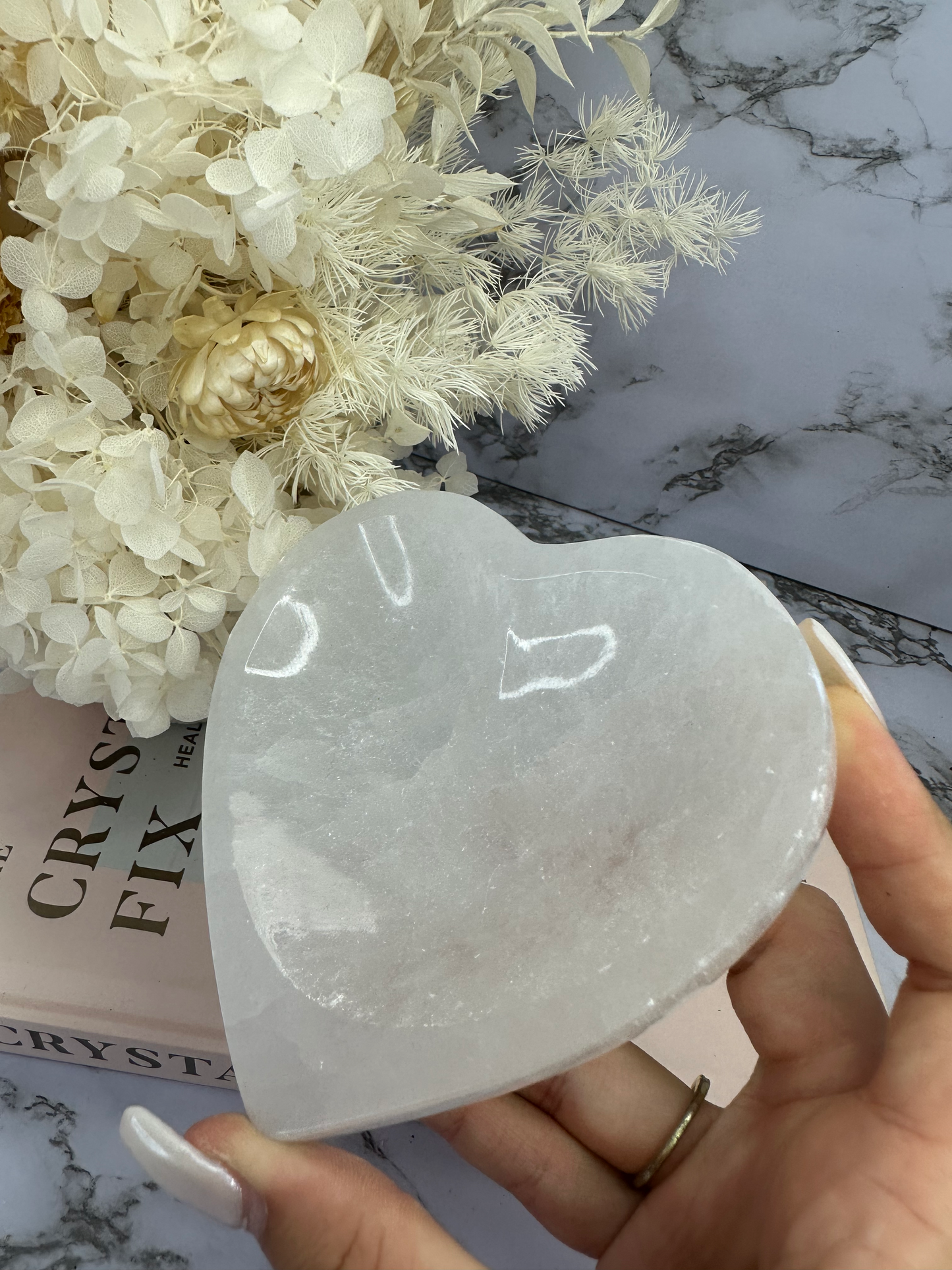 Selenite Heart Bowl