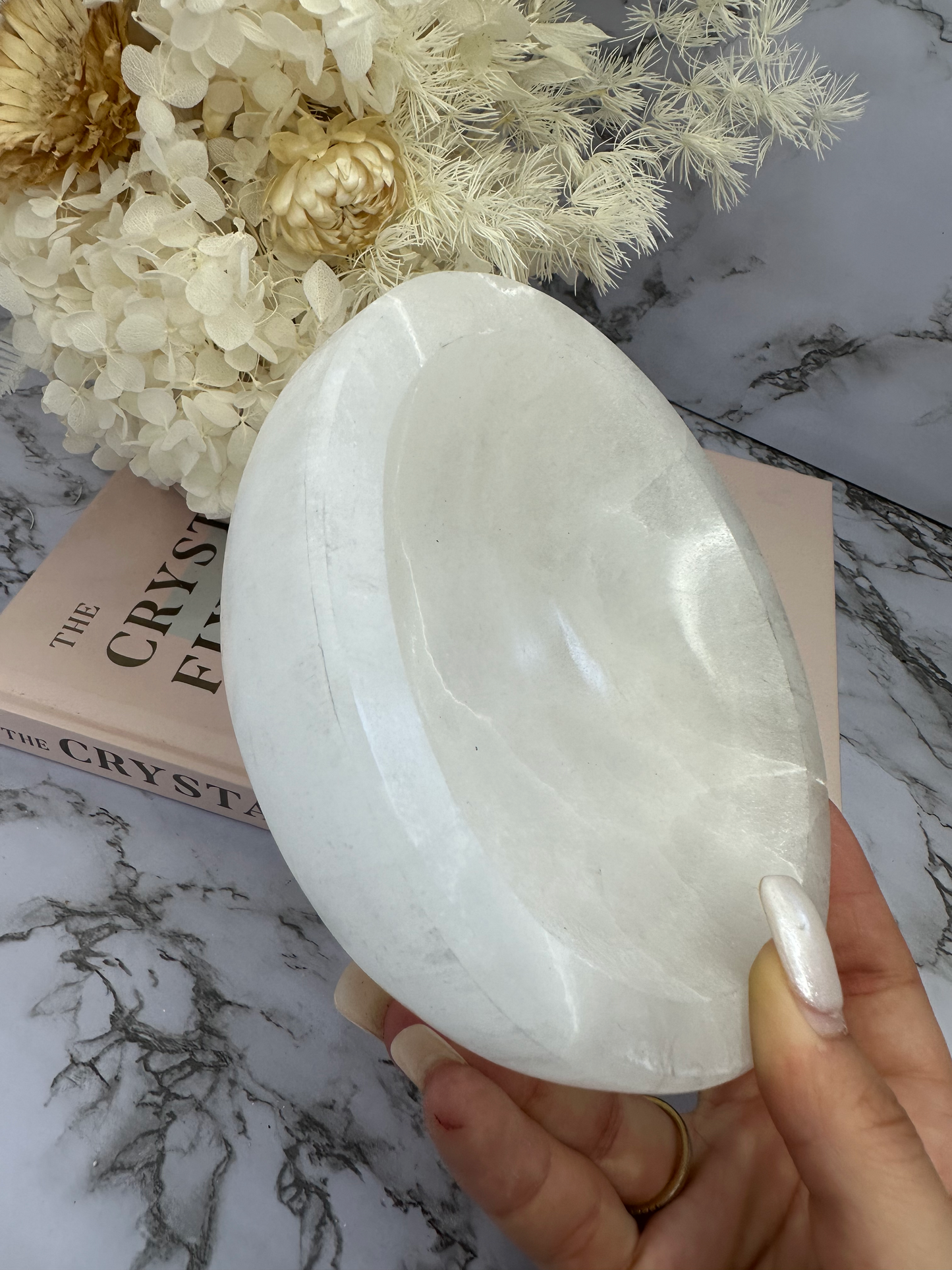 Selenite XL Round Bowl